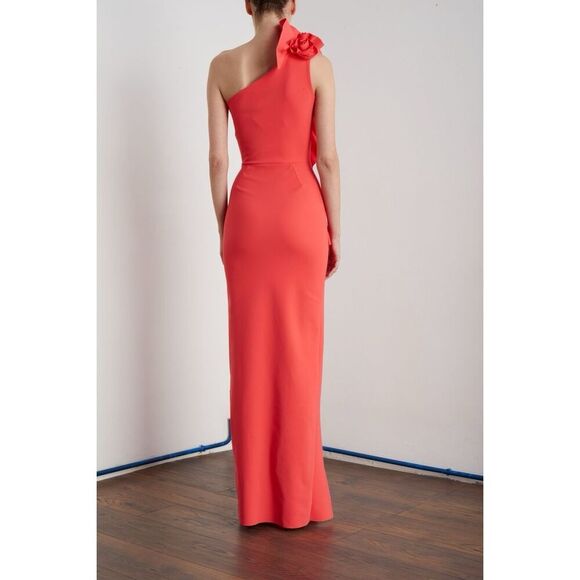 Chiara Boni La Petite Robe Pervinca Asymmetric Ruffled Maxi Dress 8 - Picture 4 of 10